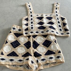 Crochet top and bottom set